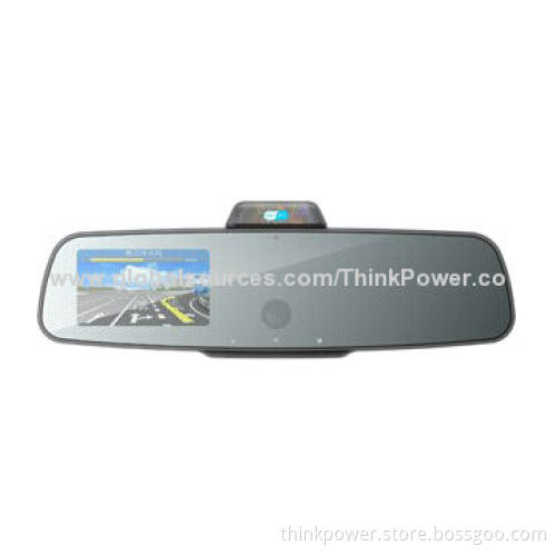 Smart Rearview Mirror DVR, Motion Detection Function, Wide-angle and Anti-glare Mirror